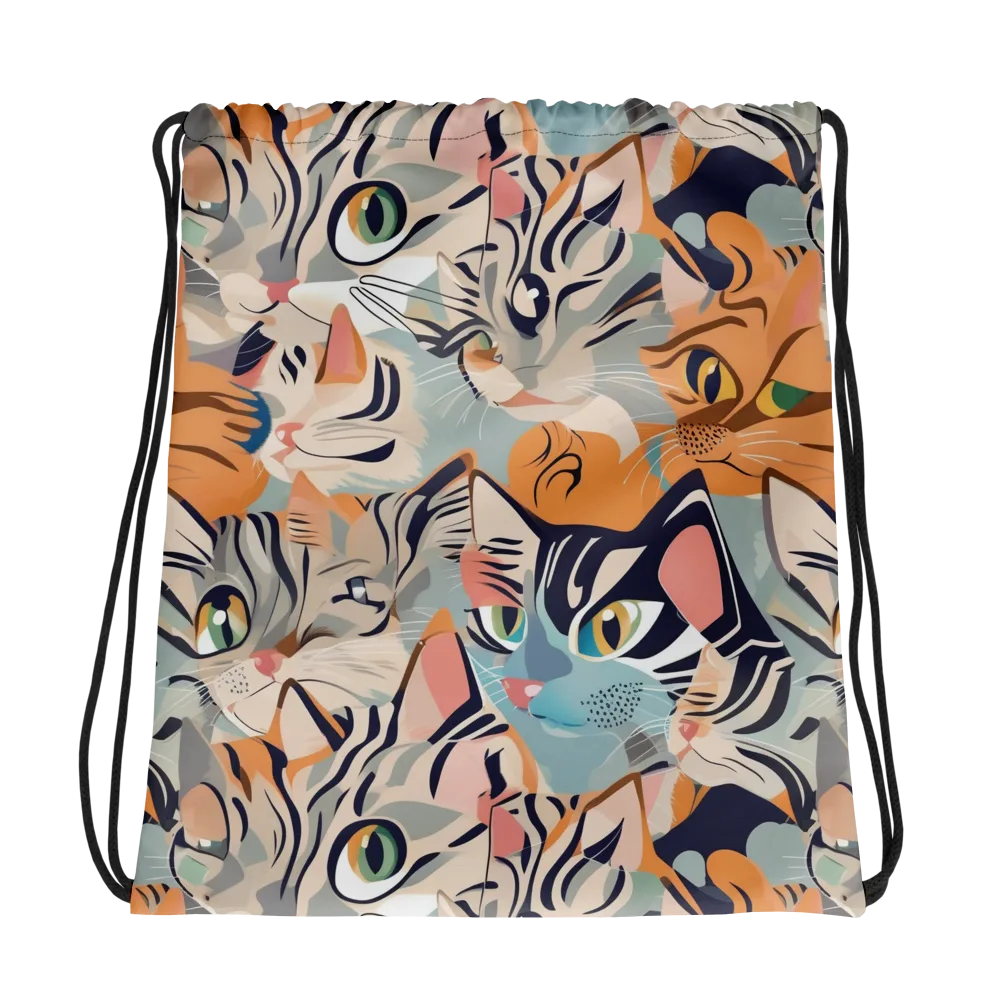 Calico Kaleidoscope on Drawstring Bag — Photo