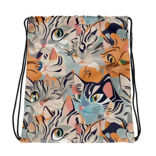 Calico Kaleidoscope on a Drawstring Bag