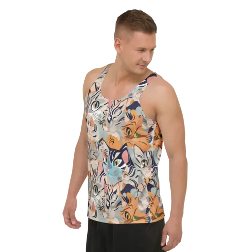 Calico Kaleidoscope on a Men's Tank Top