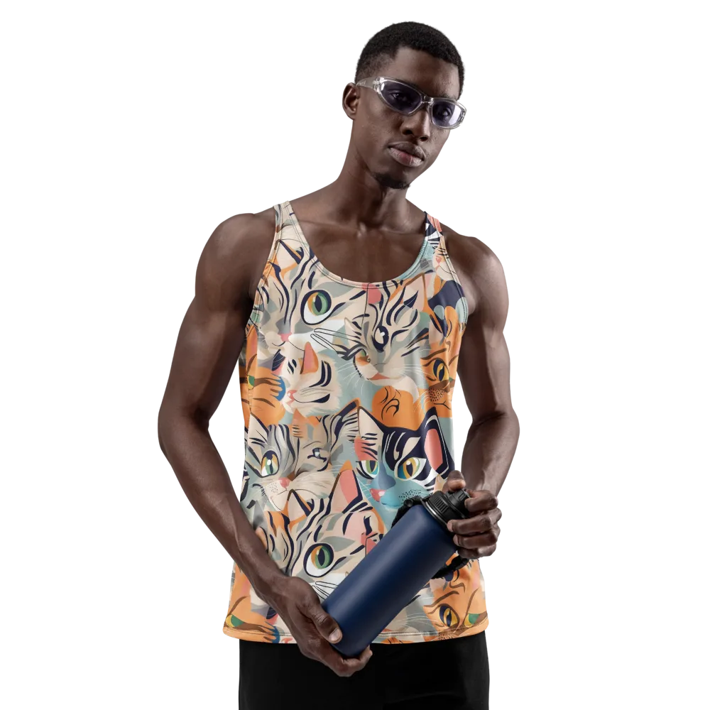 Calico Kaleidoscope on Men's Tank Top — Front