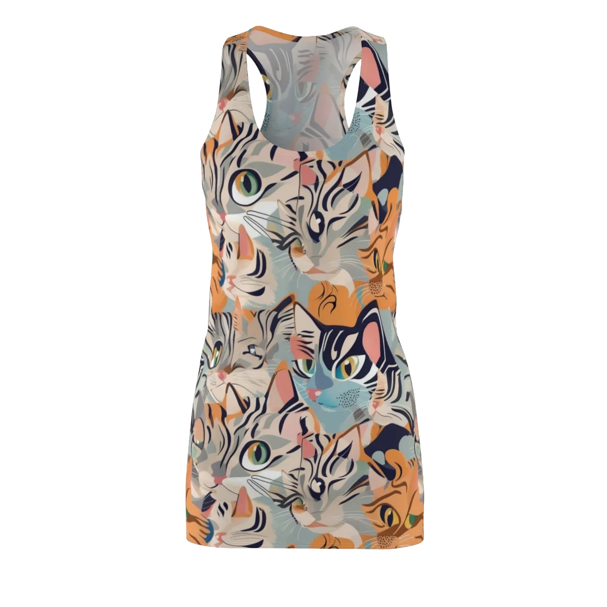 Calico Kaleidoscope on Racerback Dress — Front