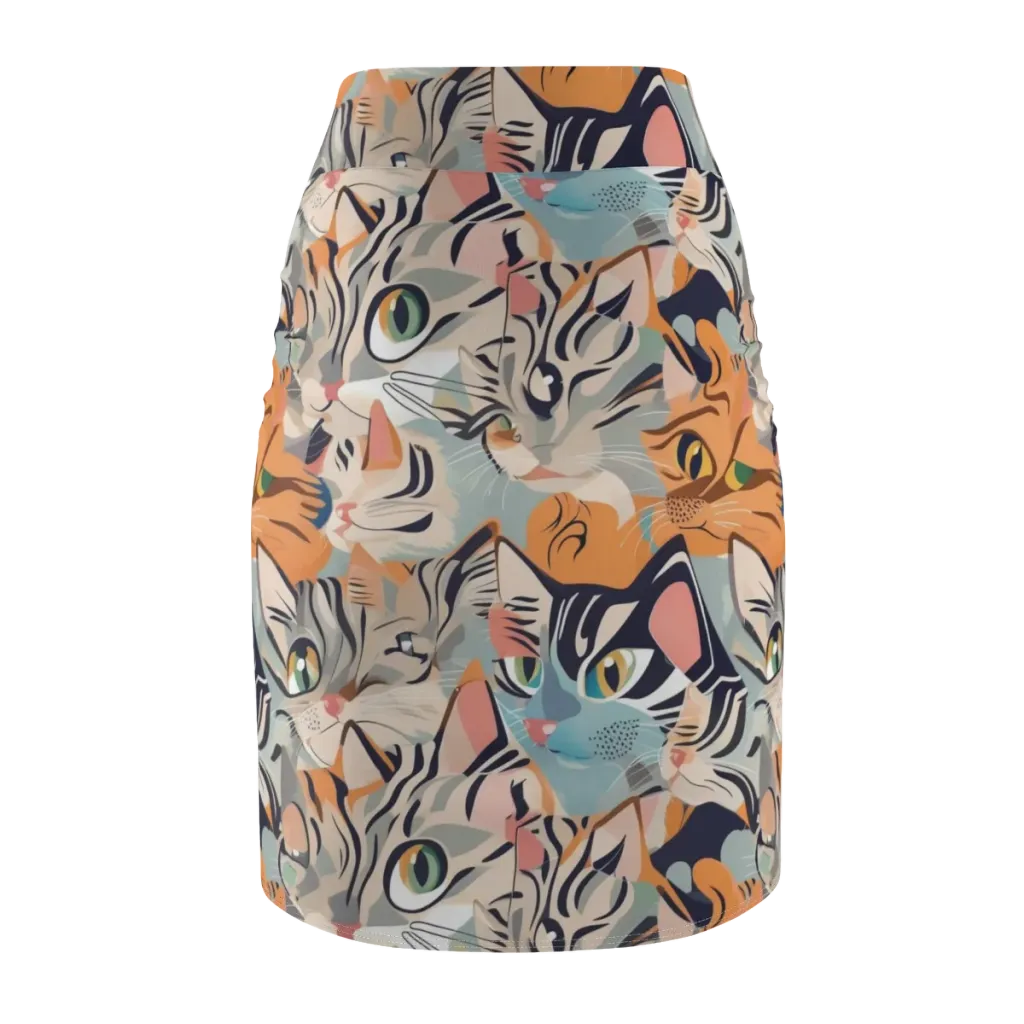 Calico Kaleidoscope on Pencil Skirt — Back