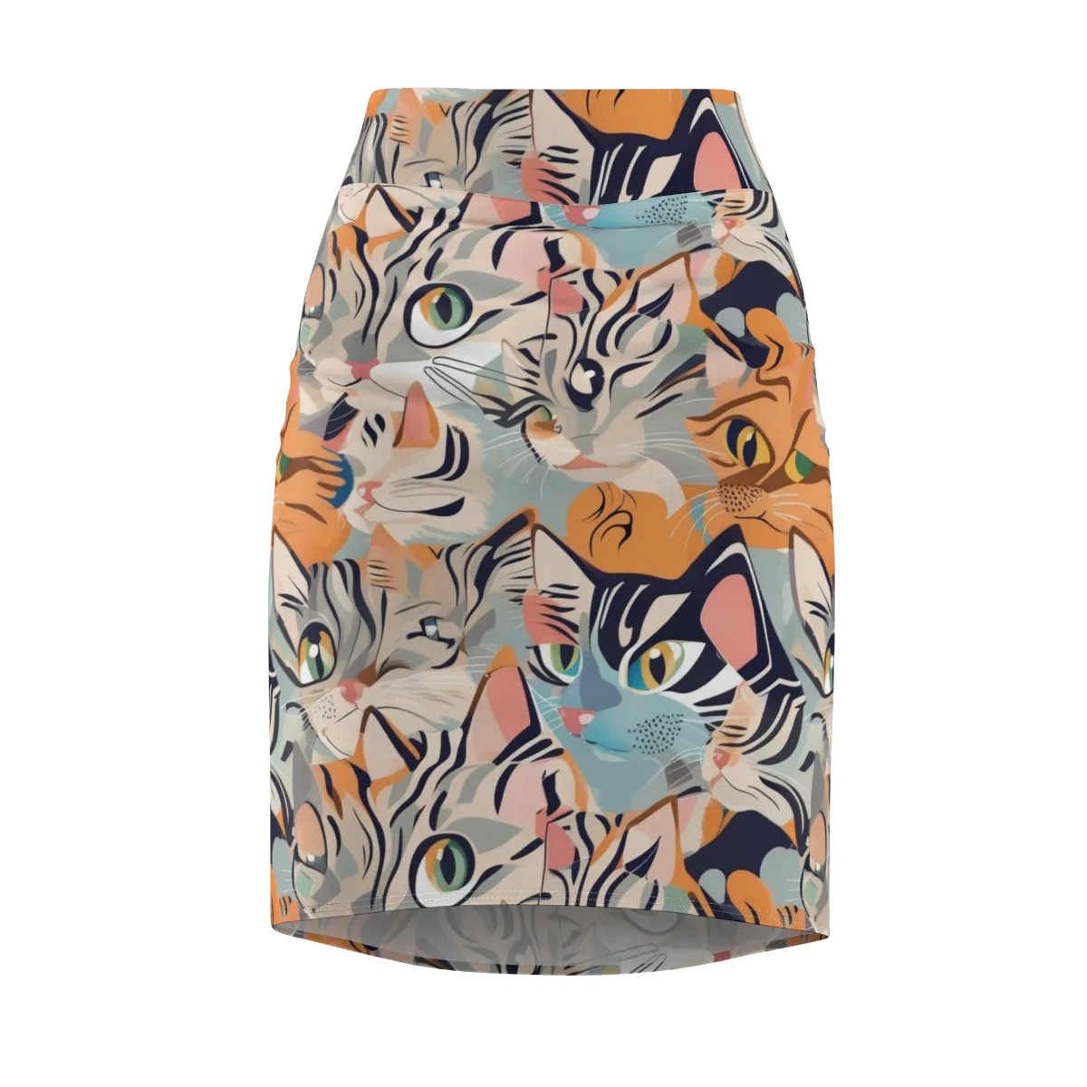 Calico Kaleidoscope on Pencil Skirt — Front
