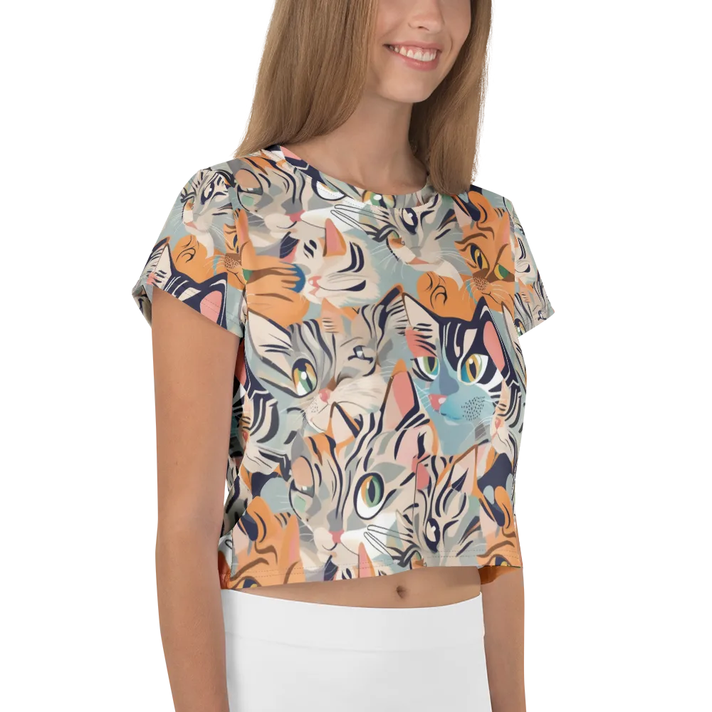 Calico Kaleidoscope on Crop Tee — Right