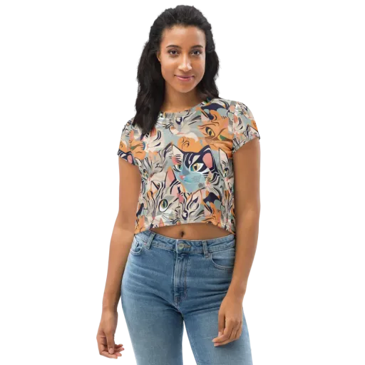 Calico Kaleidoscope on a Crop Tee