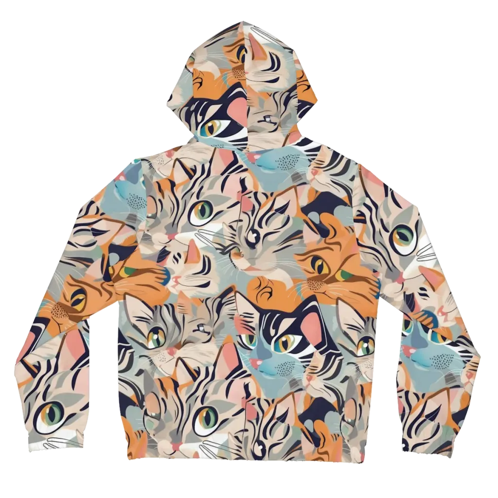 Calico Kaleidoscope on Women's Full-Zip Hoodie — Back