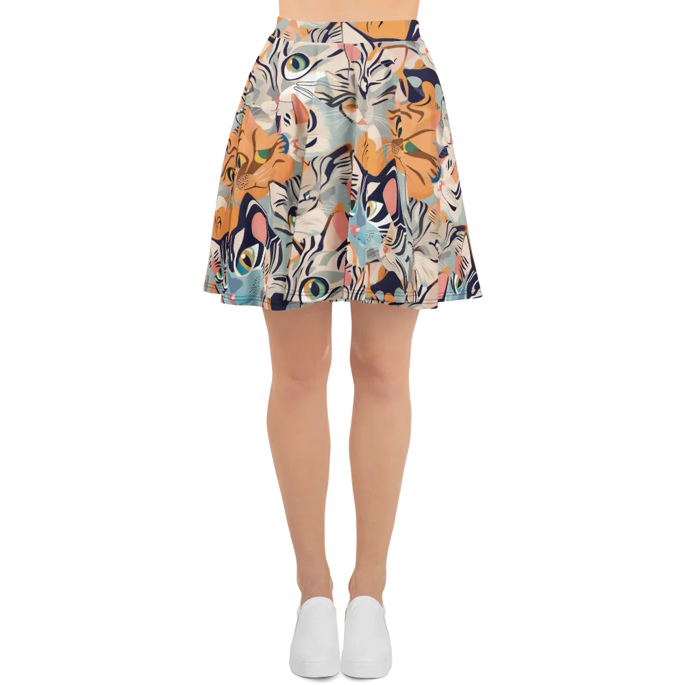 Calico Kaleidoscope on Skater Skirt — Front