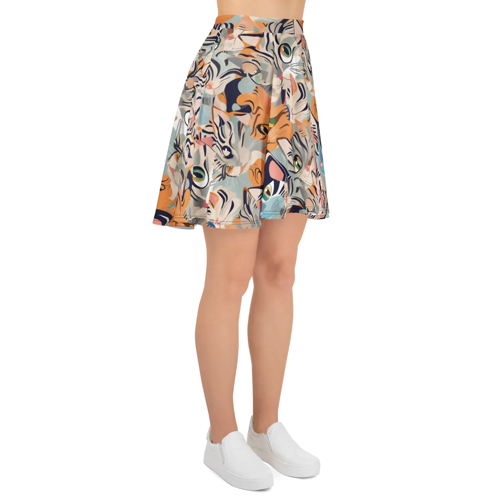 Calico Kaleidoscope on Skater Skirt — Right