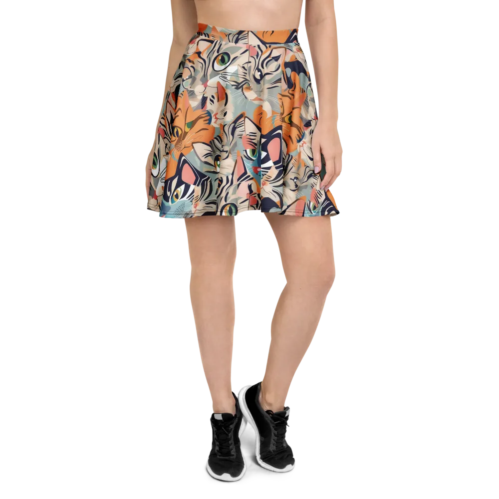 Calico Kaleidoscope on Skater Skirt — Front