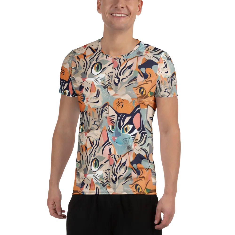 Calico Kaleidoscope on Men's Athletic T-Shirt — Front