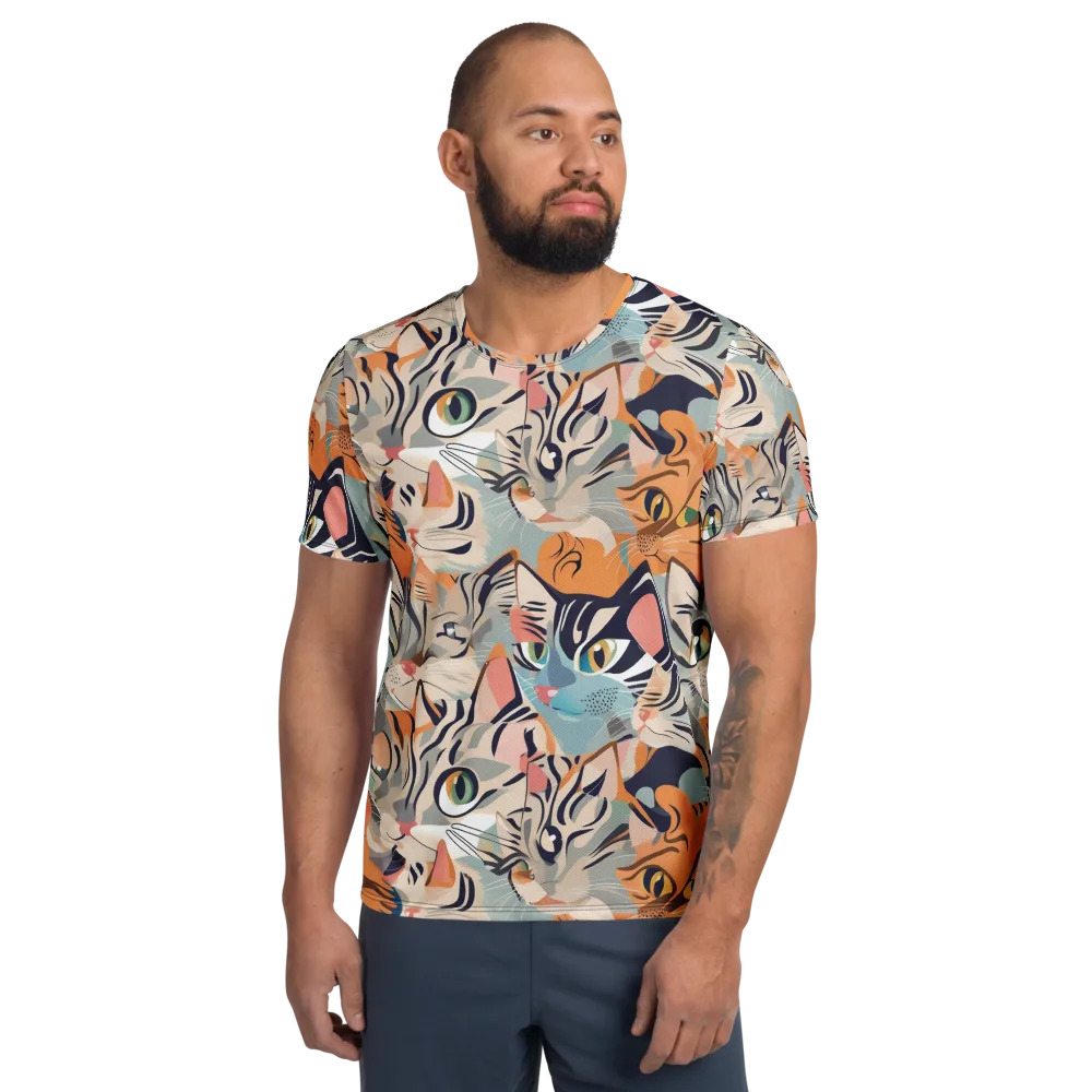 Calico Kaleidoscope on Men's Athletic T-Shirt — Front