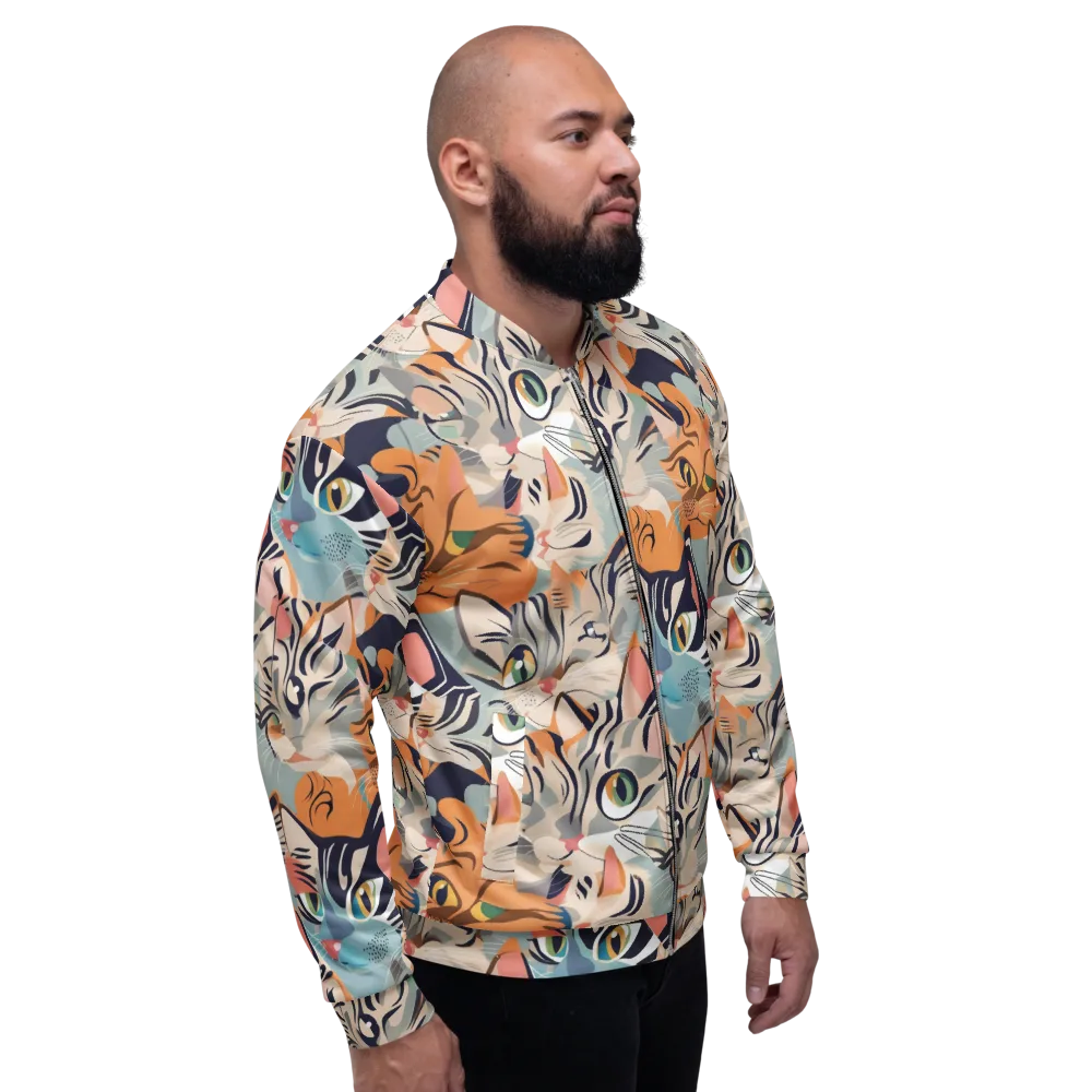 Calico Kaleidoscope on Bomber Jacket — Right