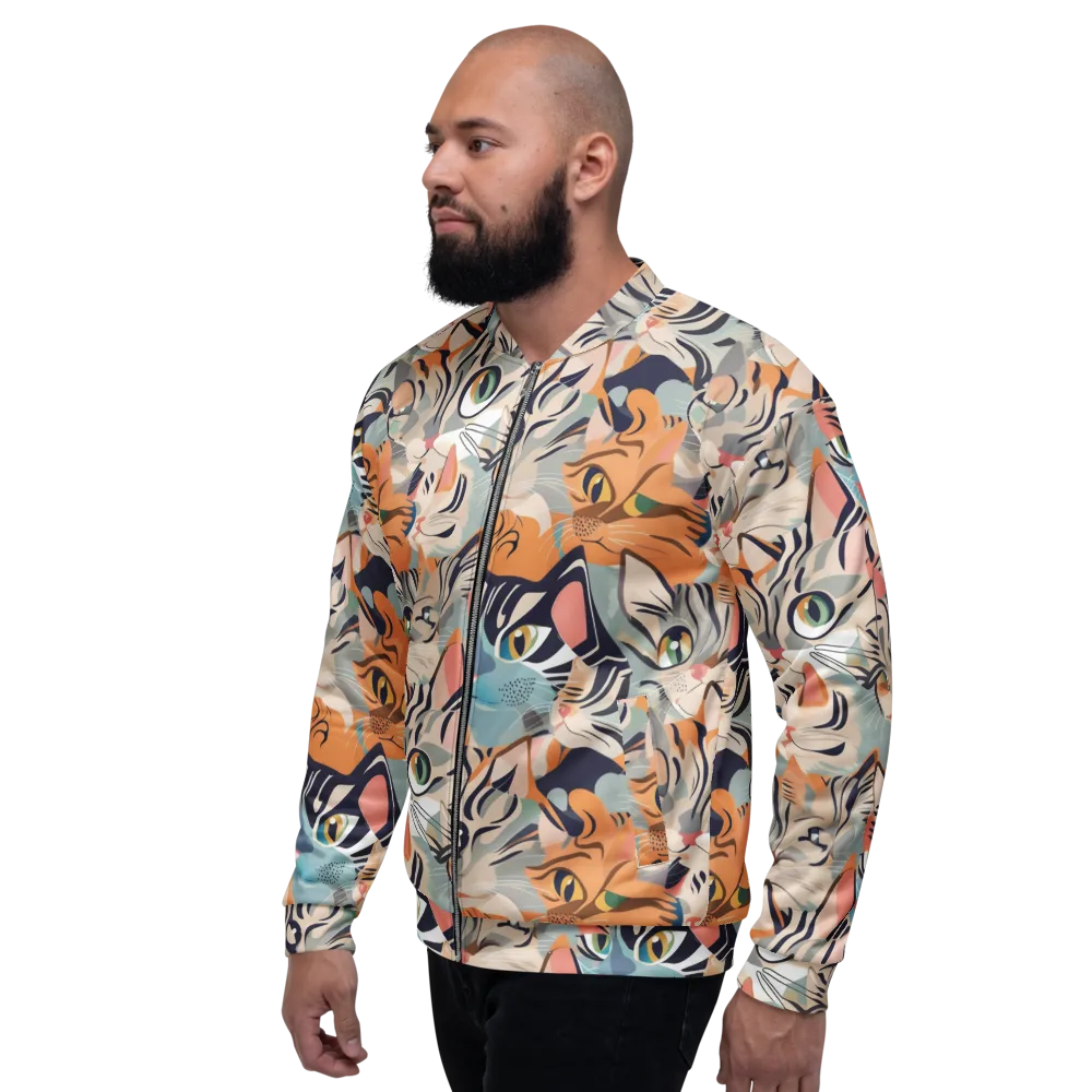 Calico Kaleidoscope on Bomber Jacket — Left