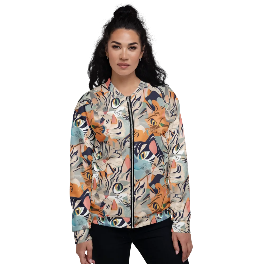 Calico Kaleidoscope on Bomber Jacket — Front