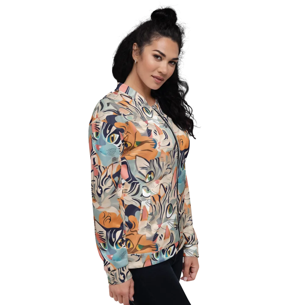 Calico Kaleidoscope on Bomber Jacket — Right