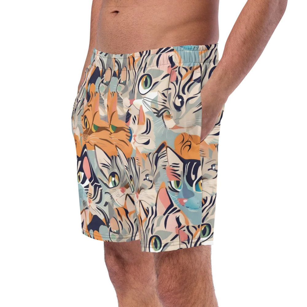 Calico Kaleidoscope on Swim Trunks — Left Front