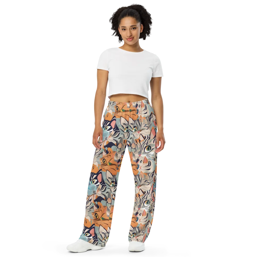 Calico Kaleidoscope on Wide-Leg Pants — Front