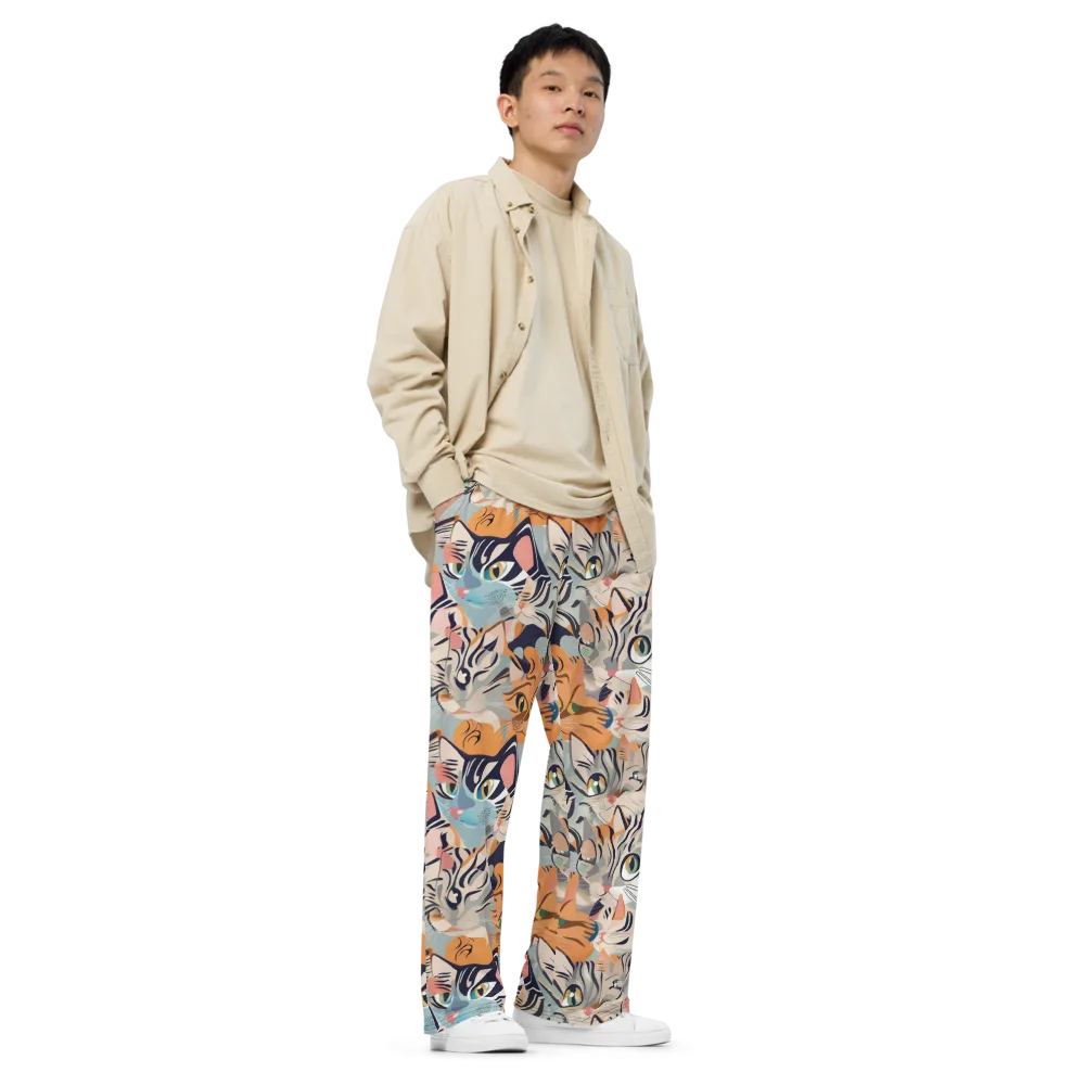 Calico Kaleidoscope on Wide-Leg Pants — Right Front