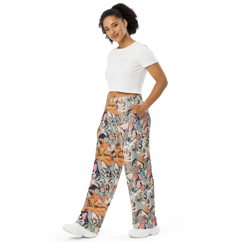 Calico Kaleidoscope on Wide-Leg Pants — Left Front
