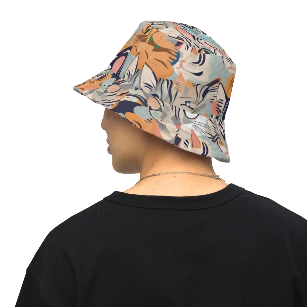 Calico Kaleidoscope on Reversible Bucket Hat — Back Inside