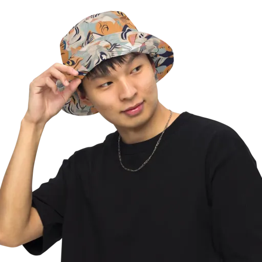 Calico Kaleidoscope on a Reversible Bucket Hat