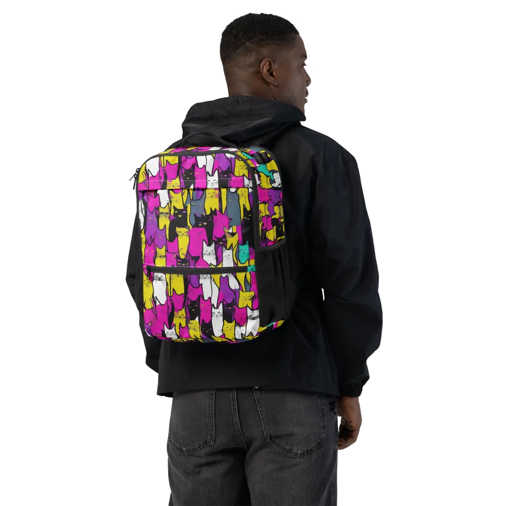 Feline Fever on Utility Backpack — Back