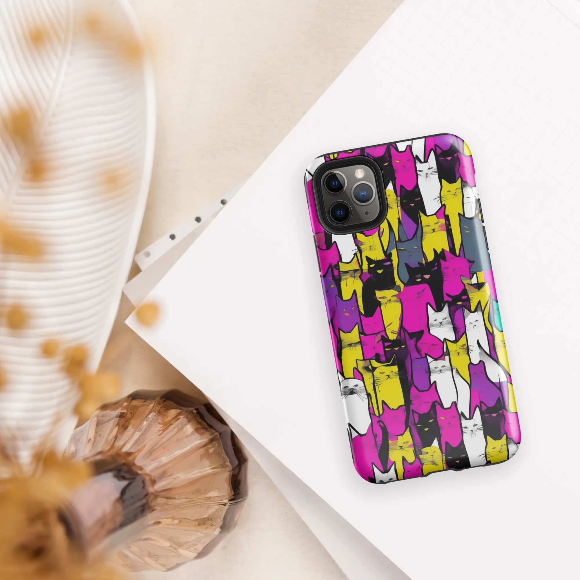 Feline Fever on Tough Case for iPhone® — Front
