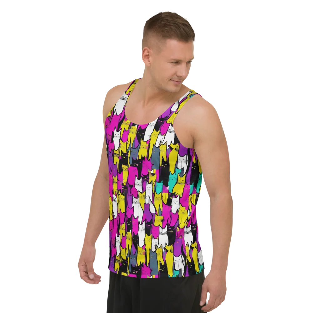 Feline Fever on Men's Tank Top — Left Front