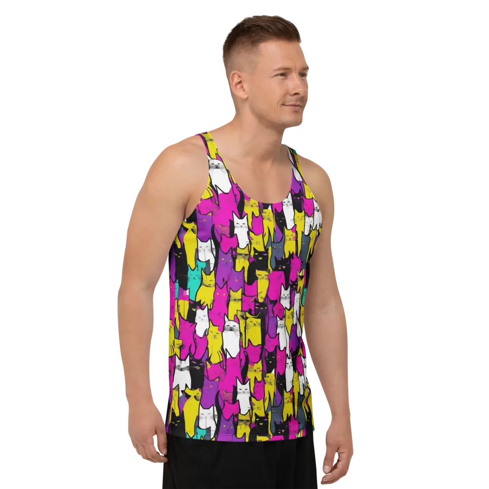 Feline Fever on Men's Tank Top — Right Front