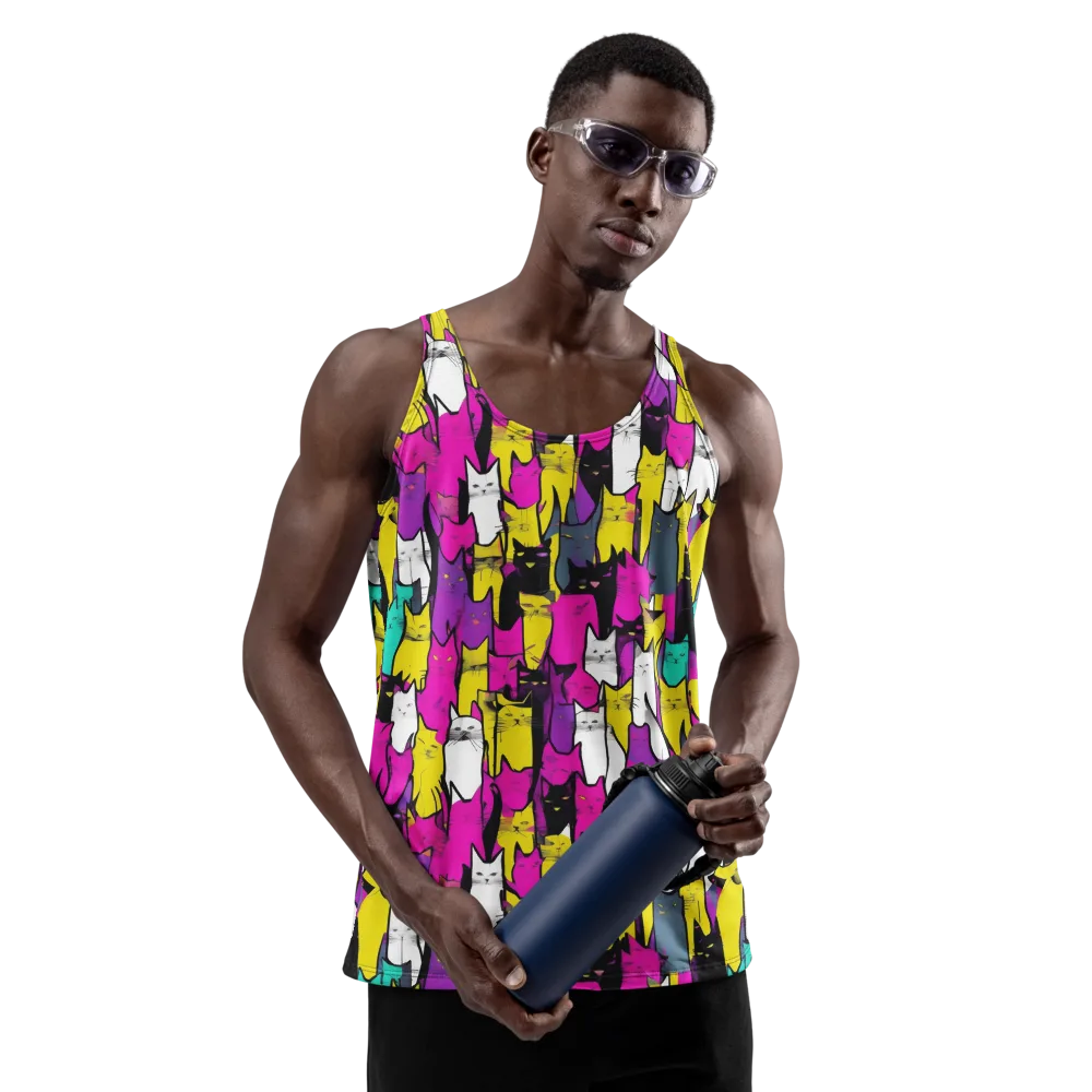 Feline Fever on Men's Tank Top — Front