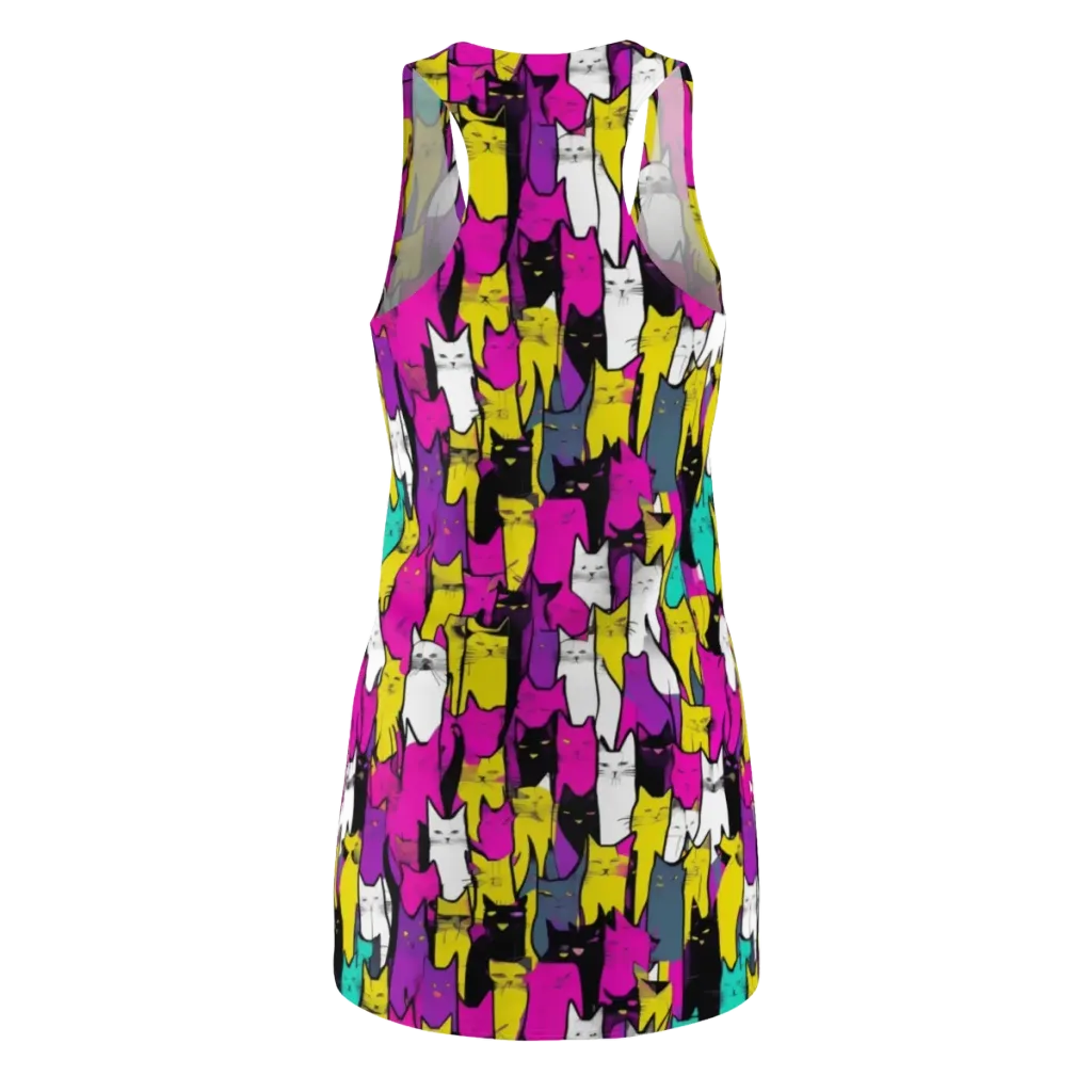 Feline Fever on Racerback Dress — Back