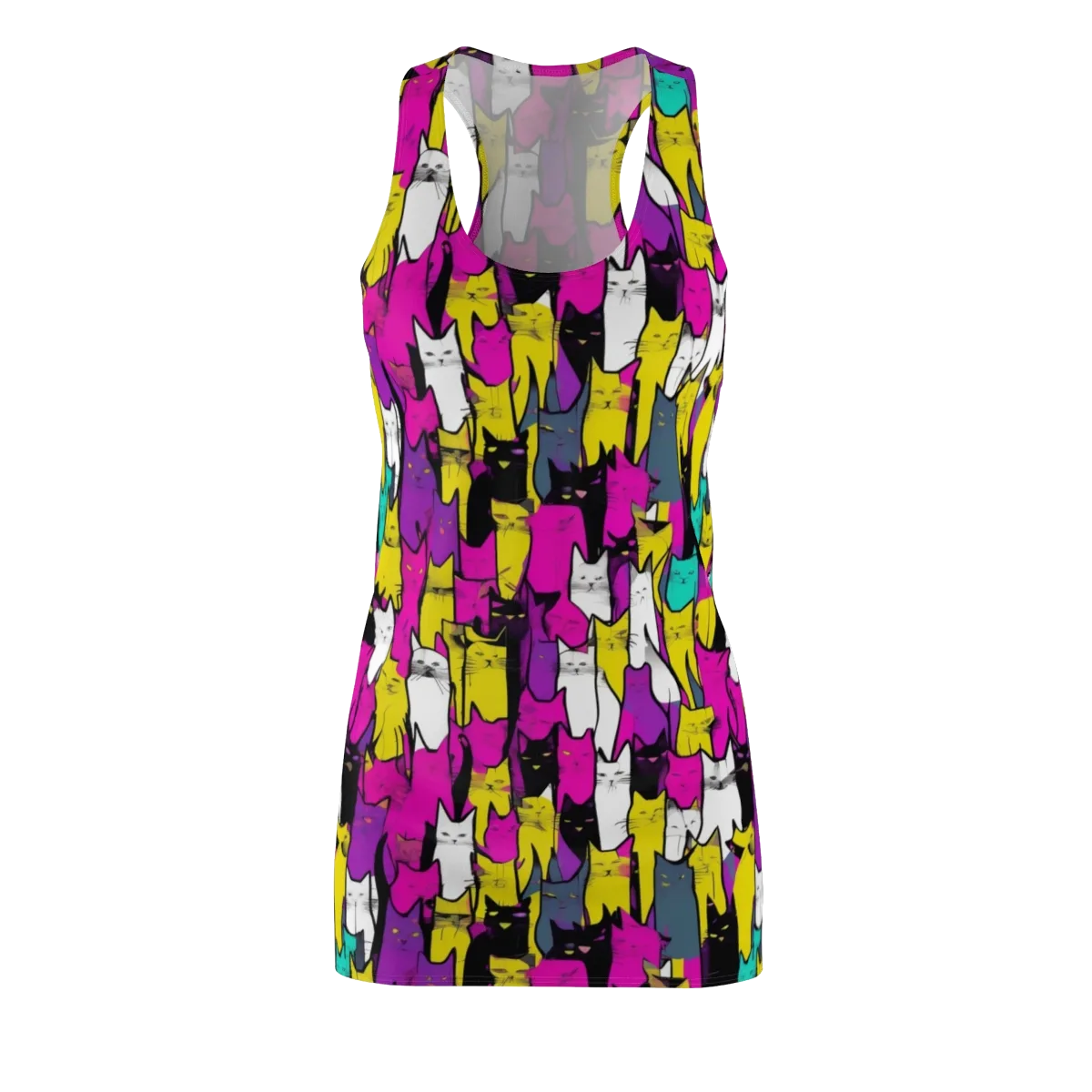 Feline Fever on Racerback Dress — Front