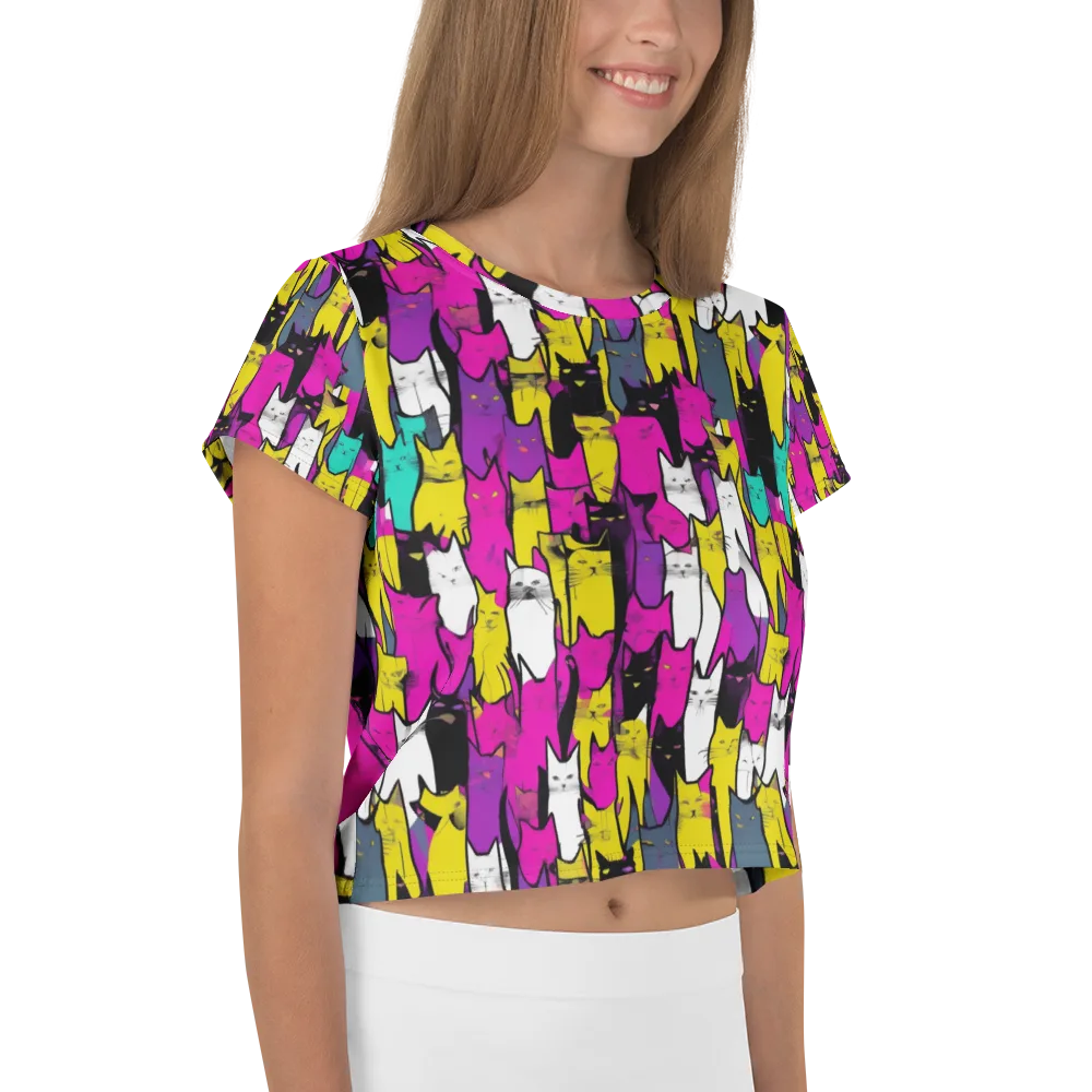 Feline Fever on Crop Tee — Right