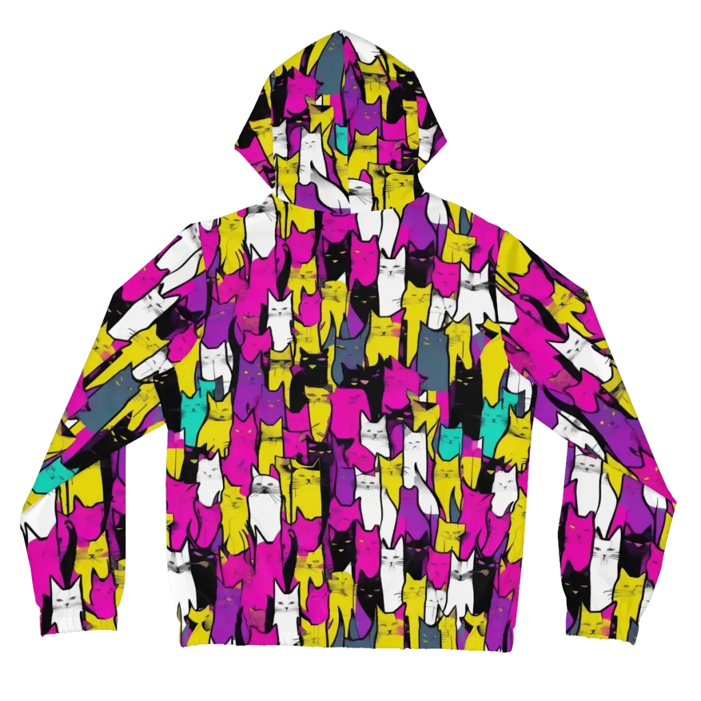 Feline Fever on Women's Full-Zip Hoodie — Back