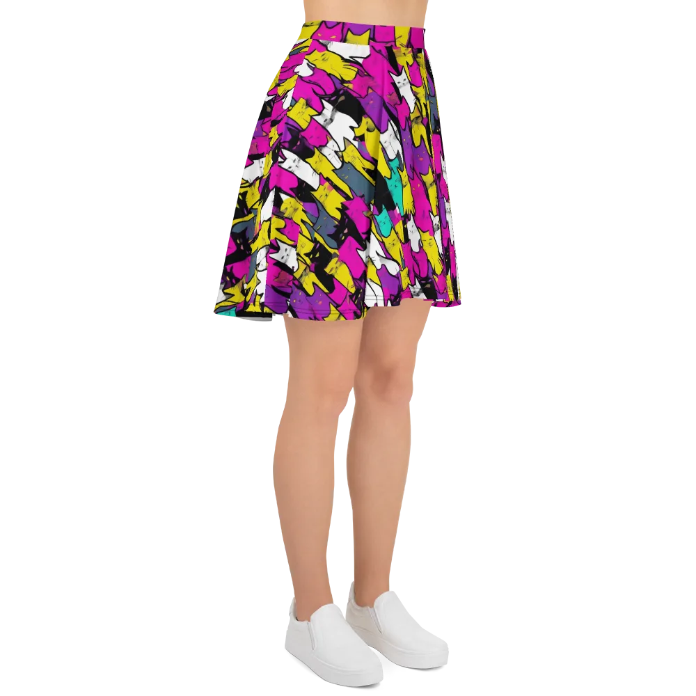 Feline Fever on Skater Skirt — Right