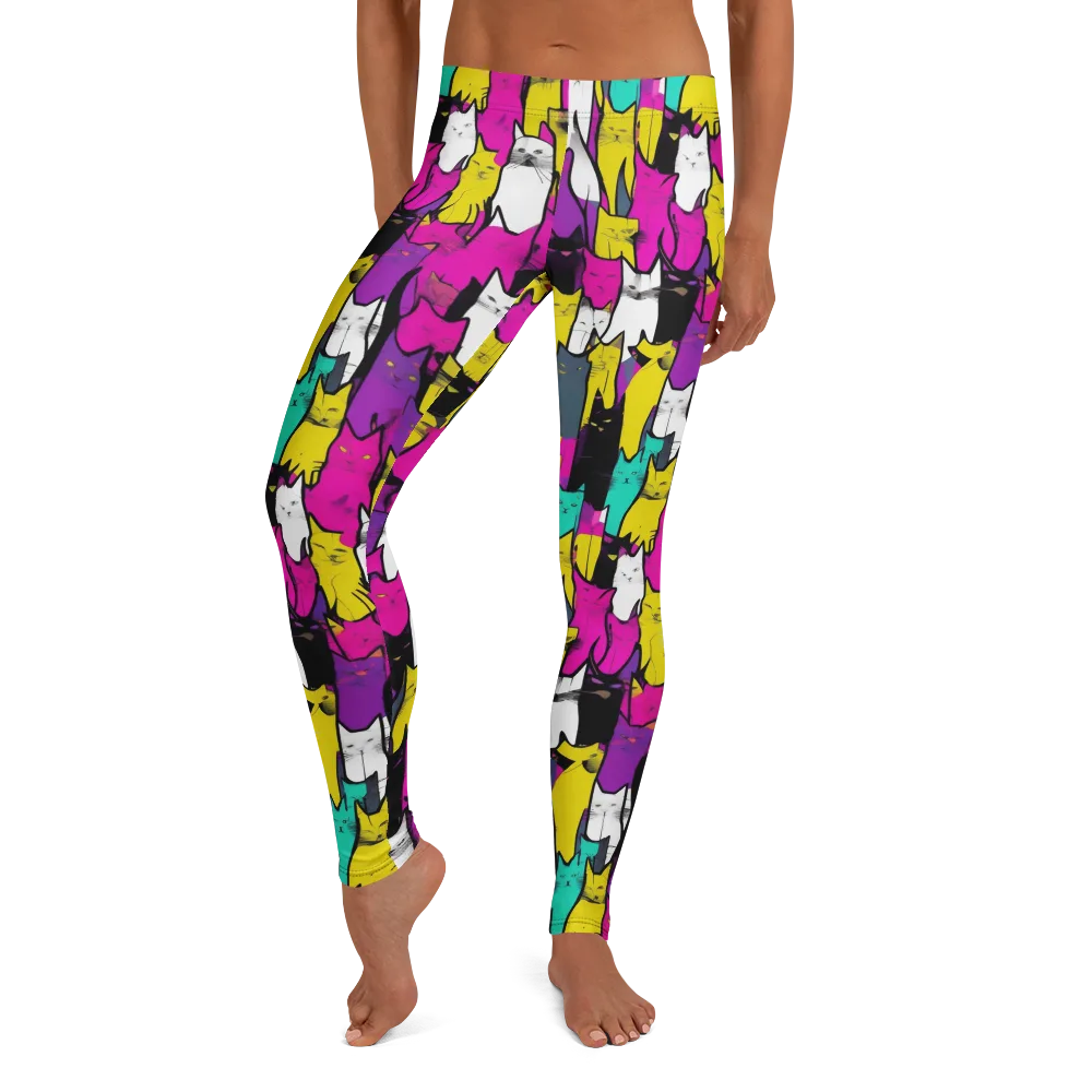 Feline Fever on Leggings — Front