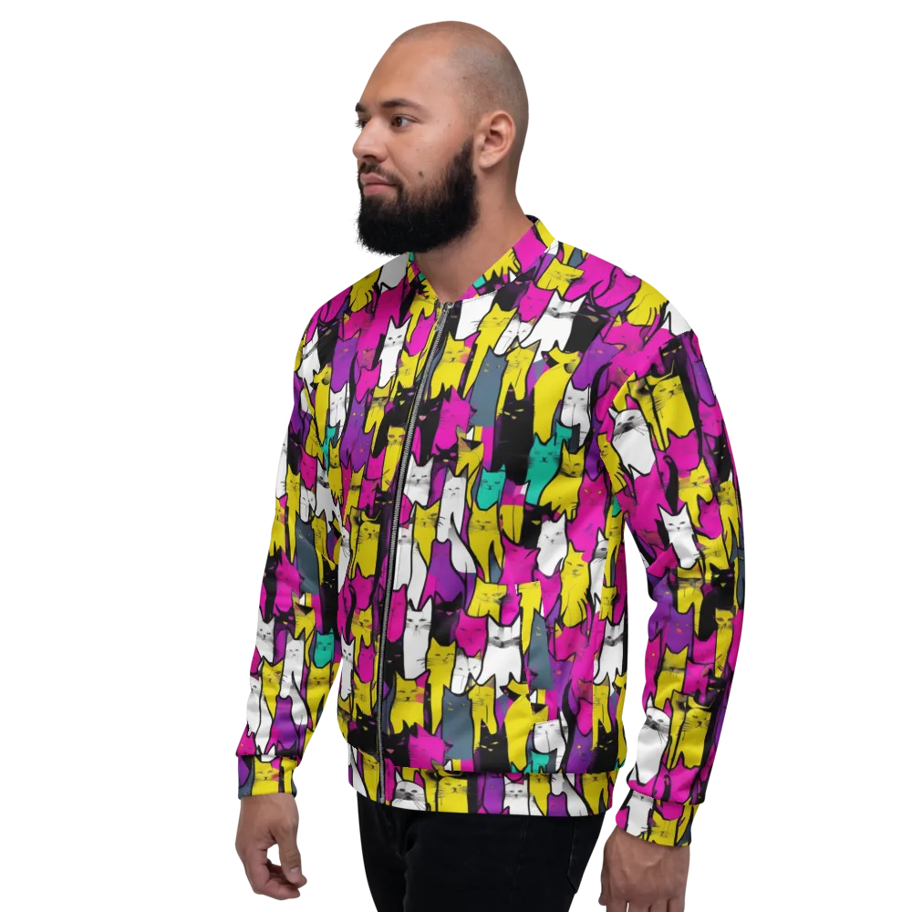 Feline Fever on Bomber Jacket — Left