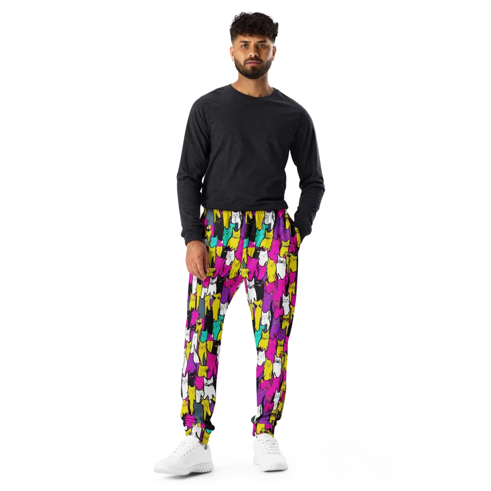 Feline Fever on Men's Joggers — Front