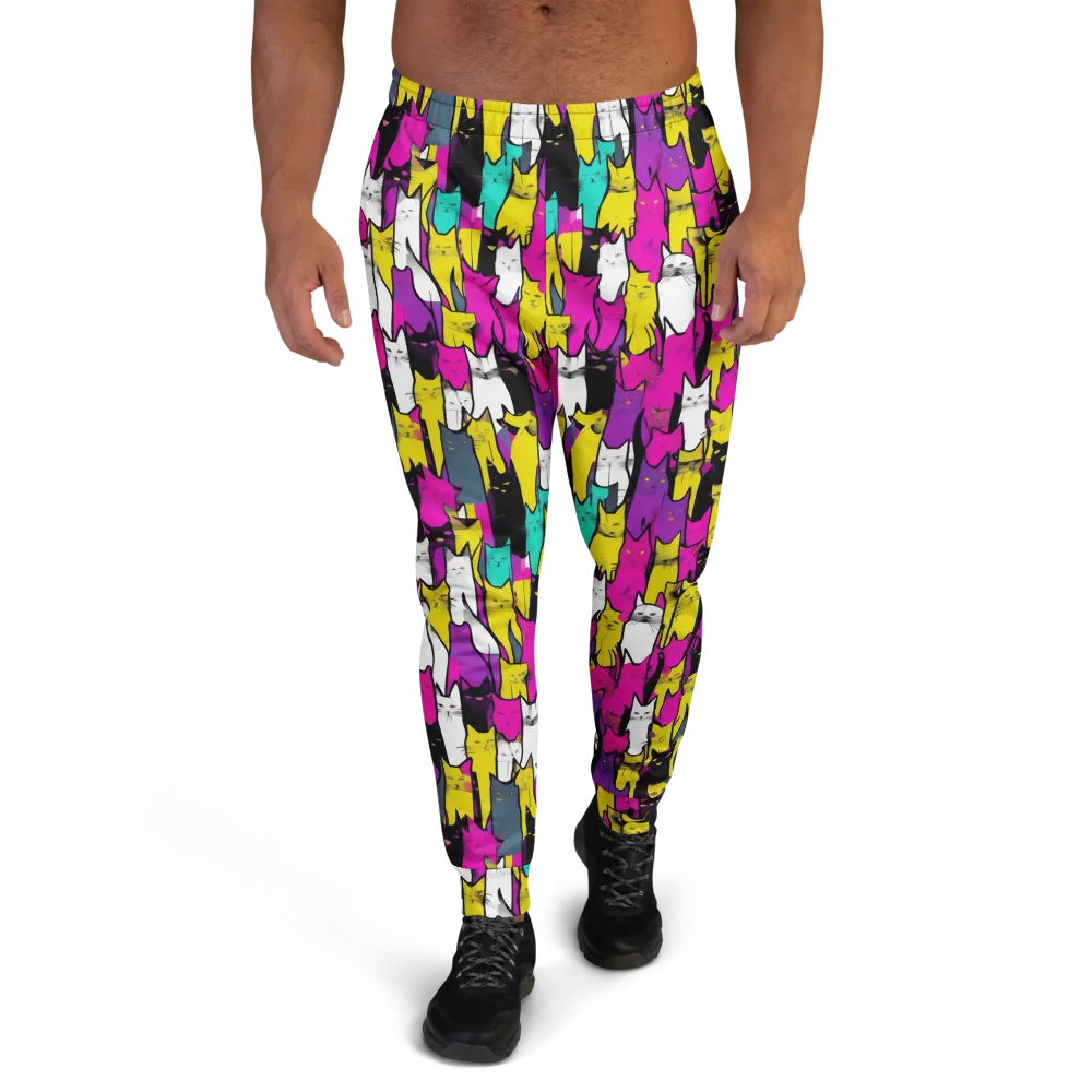 Feline Fever on Men's Joggers — Front