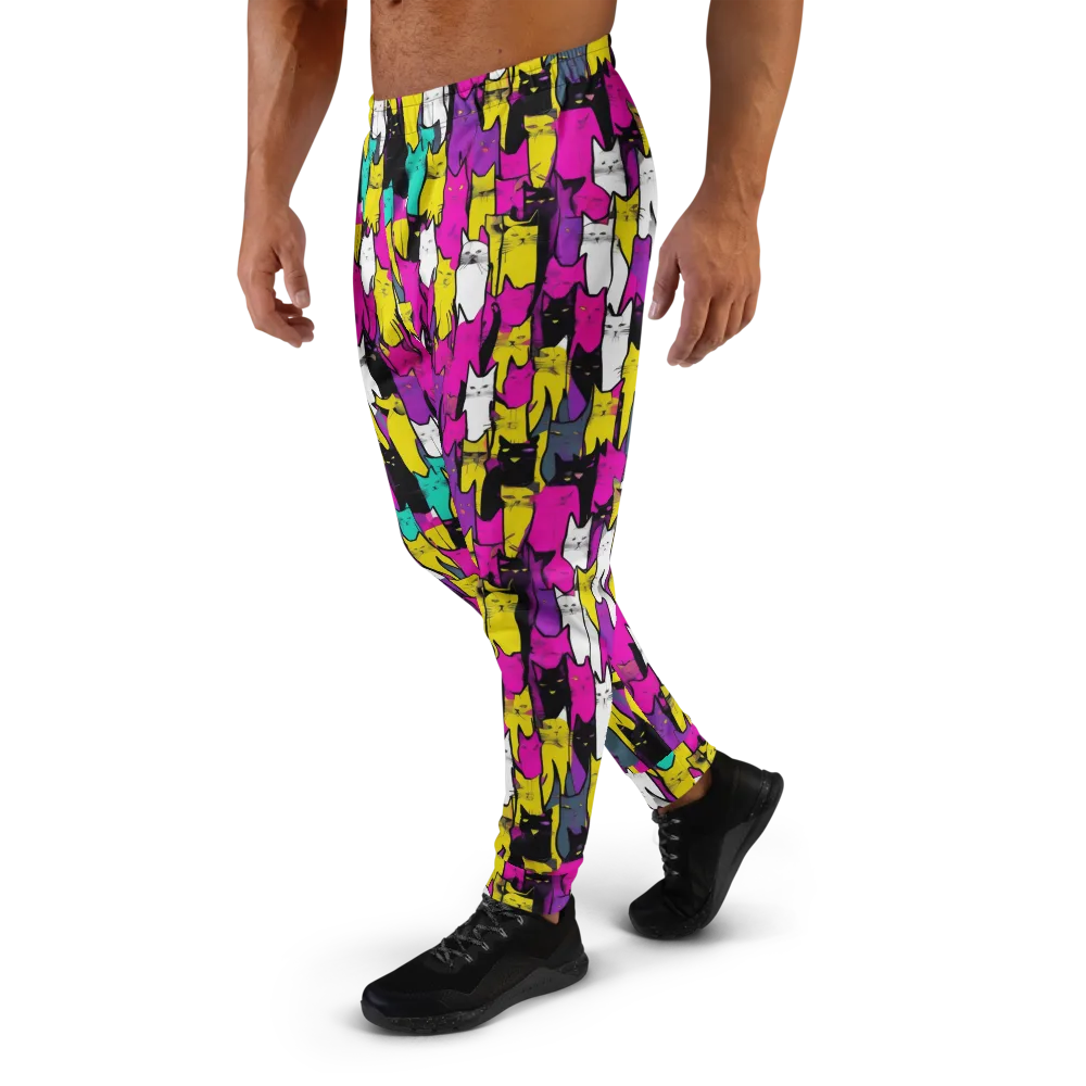 Feline Fever on Men's Joggers — Left