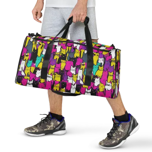 Feline Fever on a Duffle Bag