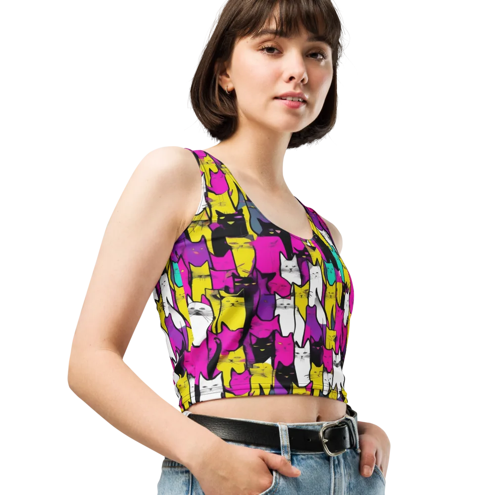 Feline Fever on Crop Top — Right Front