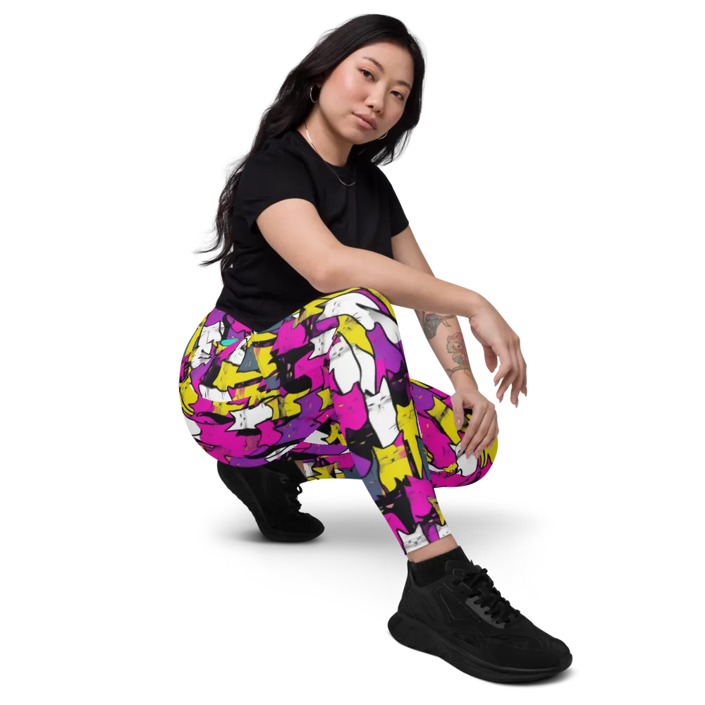 Feline Fever on Leggings with Pockets — Right Front