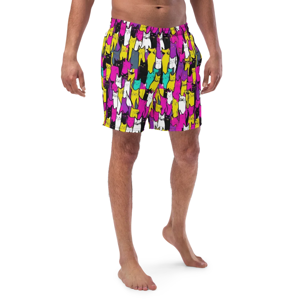 Feline Fever on Swim Trunks — Front