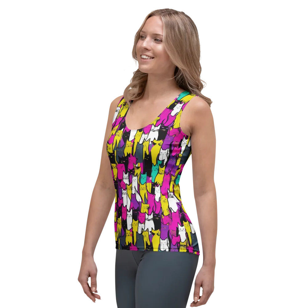 Feline Fever on Women's Tank Top — Left Front