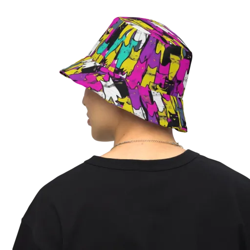 Feline Fever on a Reversible Bucket Hat