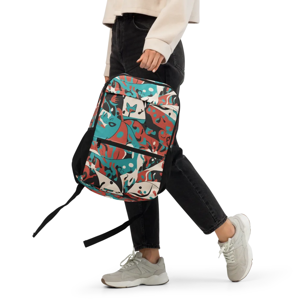 Coral Catwalk on Utility Backpack — Front