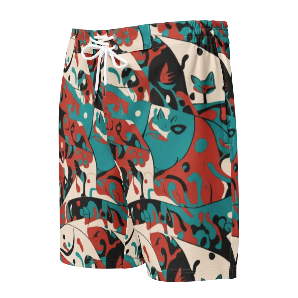 Coral Catwalk on Men's Board Shorts — Front
