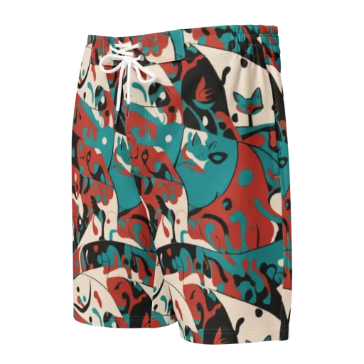 Coral Catwalk on a Men's Board Shorts