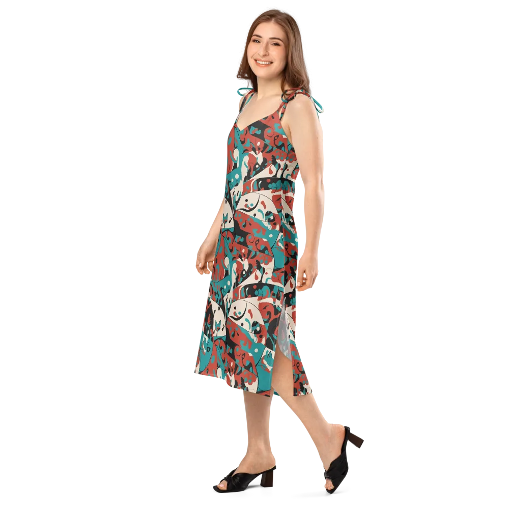 Coral Catwalk on Slip Dress — Left Front